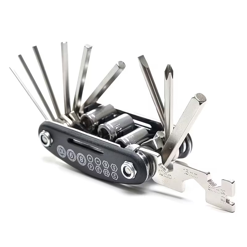 Portable Folding Pocket Tools, a Versatile Screwdriver Set, And a Multifunctional Hex Key Wrench Set. Household Repair Tools And Bicycle Maintenance Tools.