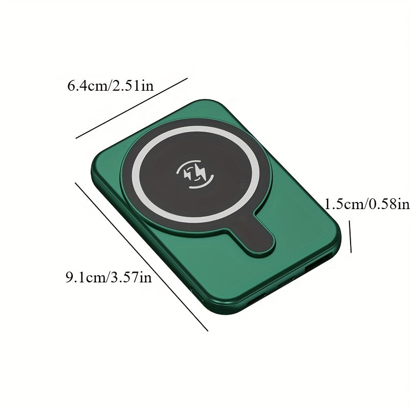 New Magnetic Power Bank 10000mAh/5000mAh, Mini Wireless Portable Charger, Fast Charging Bank, Type-C & Micro USB Input, USB Output, LED Power Display, Suitable for iPhone 16/15/14/13/12 Series And Samsung Android Phones, Travel Accessories Must Have