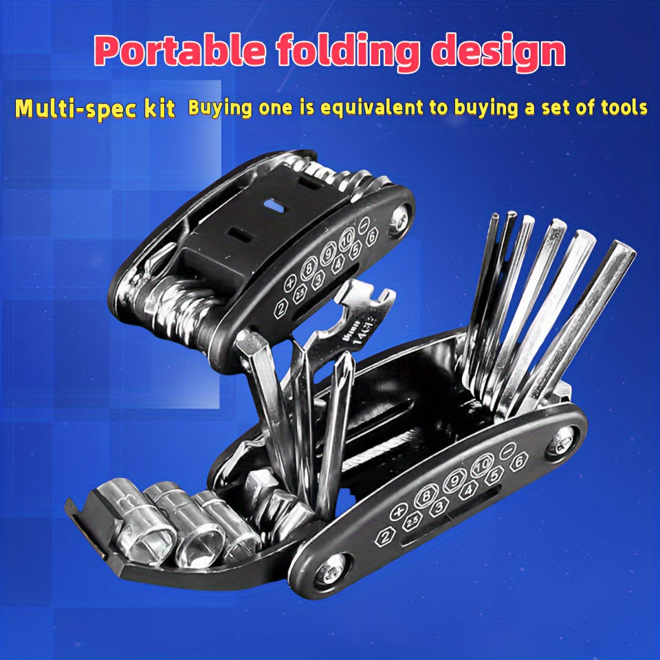 Portable Folding Pocket Tools, a Versatile Screwdriver Set, And a Multifunctional Hex Key Wrench Set. Household Repair Tools And Bicycle Maintenance Tools.
